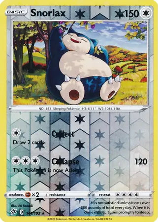 Rebel Clash Snorlax #141/192 reverse holo
